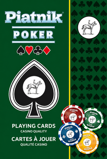 Cărți de joc Poker, spate albastru - Piatnik