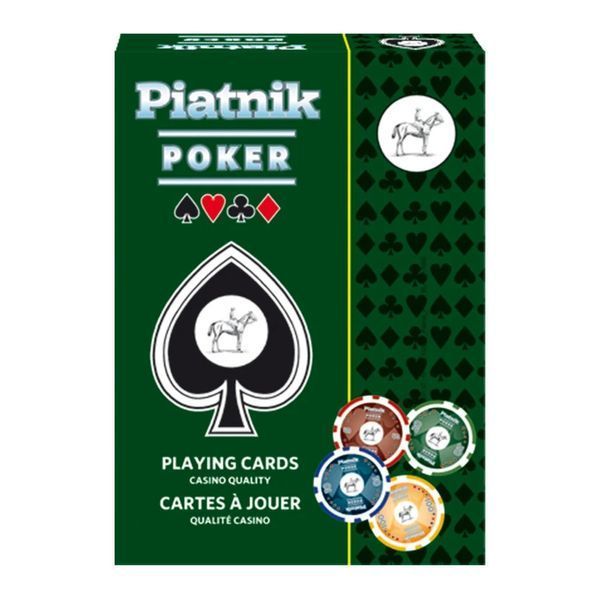 Cărți de joc Poker, spate albastru - Piatnik