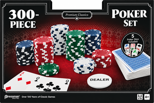 Set cu 300 jetoane de poker, &icirc;n cutie metalică - Premium Classics