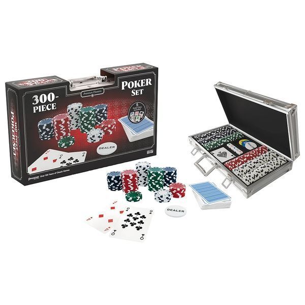 Set cu 300 jetoane de poker, &icirc;n cutie metalică - Premium Classics