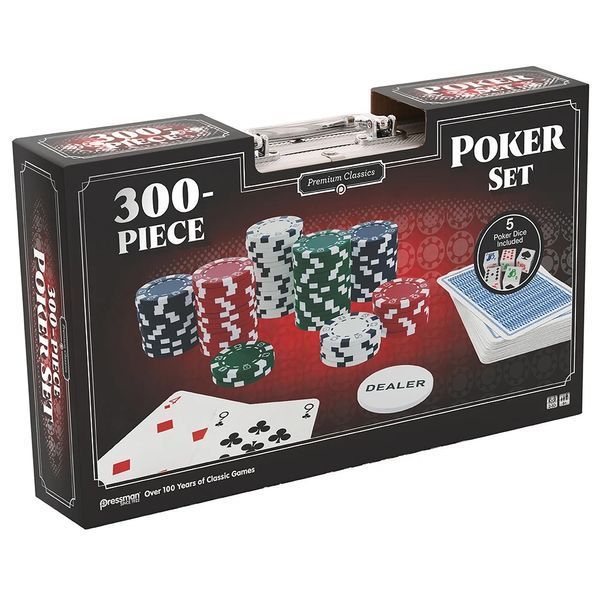 Set cu 300 jetoane de poker, &icirc;n cutie metalică - Premium Classics