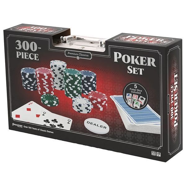 Set cu 300 jetoane de poker, &icirc;n cutie metalică - Premium Classics